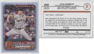 2024 Topps Update Debut Father's Day Powder Blue /50 Kyle Harrison Rookie RC