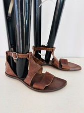 Cydwoq Brown Leather Handmade Gladiator-Style Sandals Women's EU Sz 39