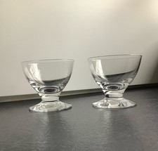 2 Vintage Swedish Glass Small Serving Dishes or Sherbet Coupes.