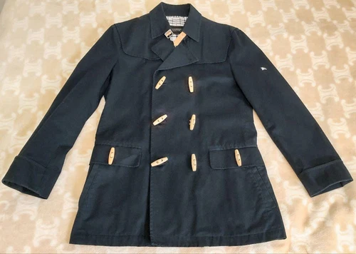 Cappotto primaverile trench BURBERRY BLACK LABEL legno toggle cotone L #EB ZGA