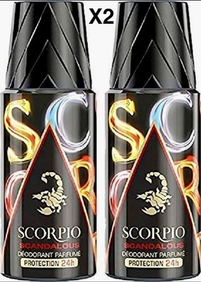 *2er Set* Scorpio Scandalous - Deodorants Spray Homme 24H (150 ml x2) - Neu