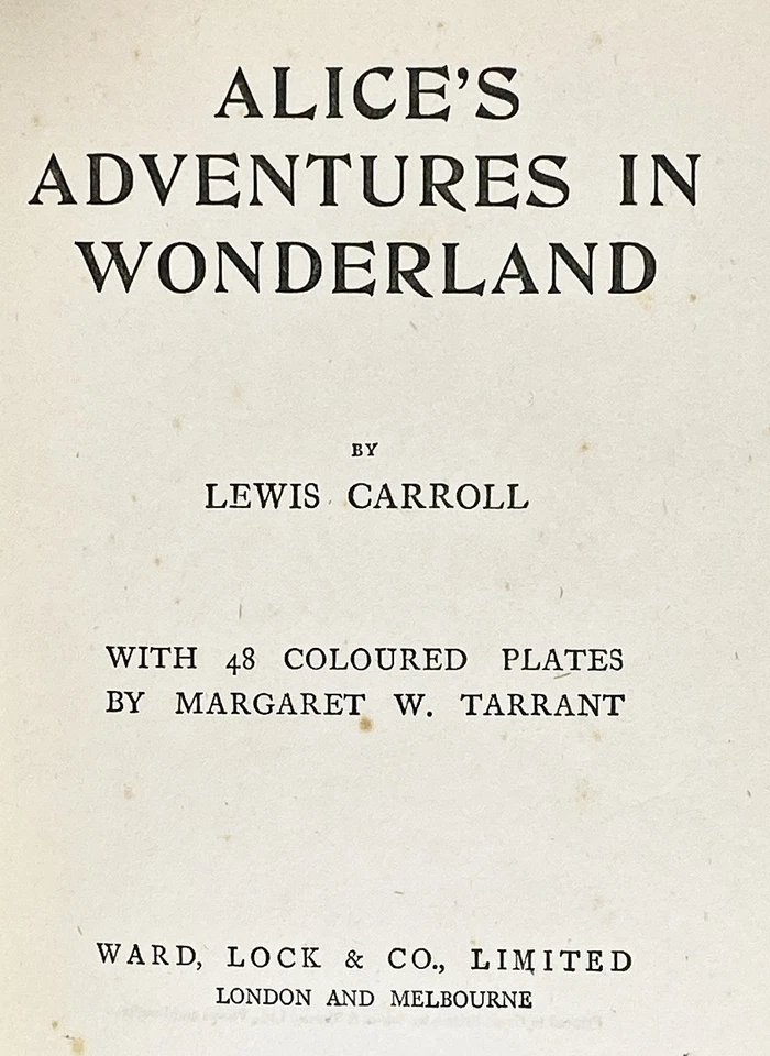 1919 color ALICE IN WONDERLAND Alice's MARGARET TARRANT Adventures LEWIS CARROLL Foto 4 de 4