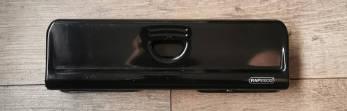 Rapesco 4 Hole Paper Punch. Black Metal.