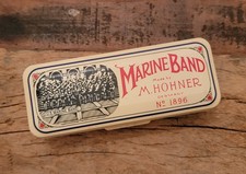 Vintage Marine Band Harmonica No. 1896 M. Hohner Germany A440 Key C In Box