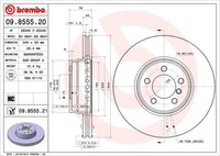 2X Brembo Bremsscheibe 09.8555.21 FüR Land Rover