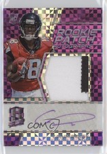 2018 Panini Spectra Rookie Neon Purple Prizm 16/50 Calvin Ridley Patch Auto 4f5