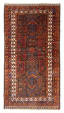 Traditional Vintage Hand-Knotted Area Rug 3'8" x 6'9" Oriental Wool Carpet