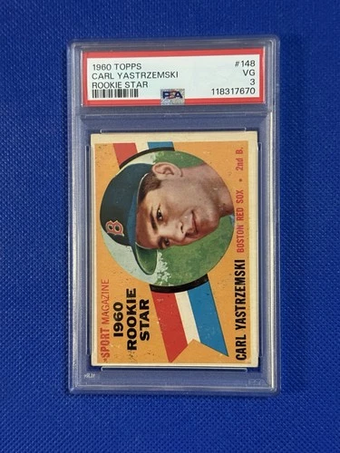 1960 Topps #148 Carl Yastrzemski PSA 3 Rookie Card RC LOOKS NICER! L118