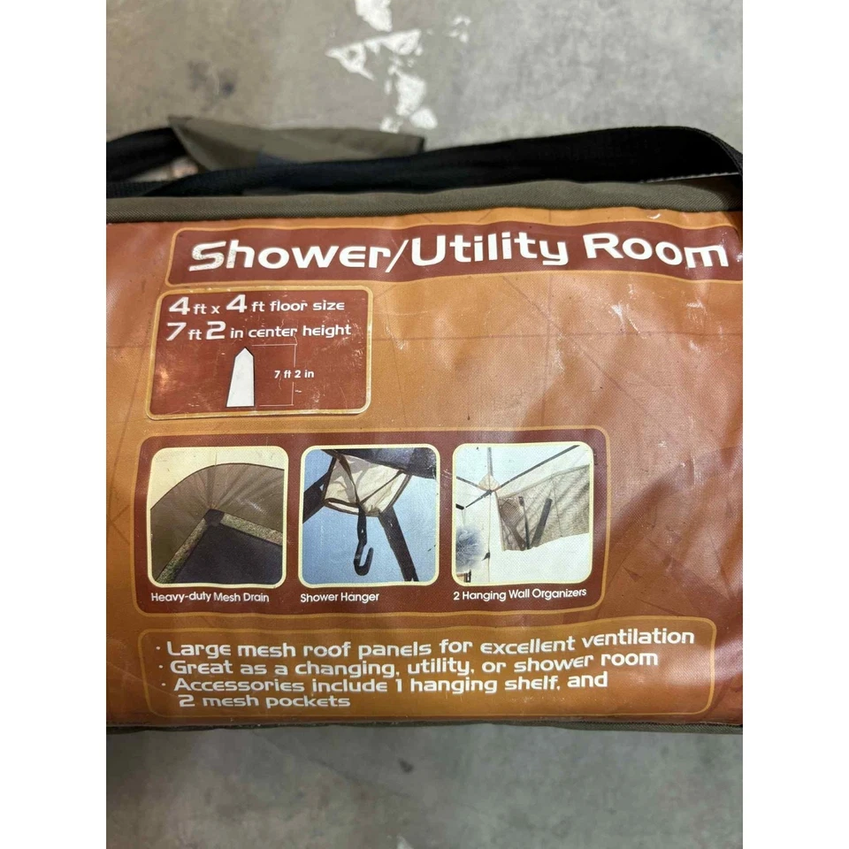 Tienda de campaña Ozark Trail para 1 persona bronceada y marrón para acampar/lavadero - NUEVA Foto 4 de 4