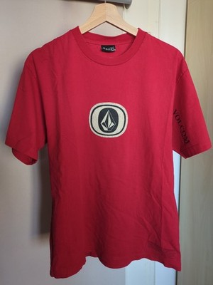 Vintage Volcom Circle Stone T-shirt rot red in Größe L Guter Zustand