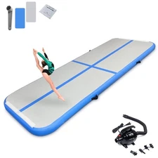 Inflatable Tumble Track Gymnastics Mat 10ft/13ft/16ft AIR Pump Home Exercise ...