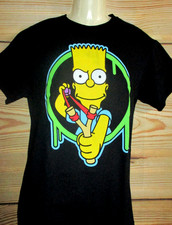 MENS THE SIMPSONS BART BLACK T-SHIRT SIZE M