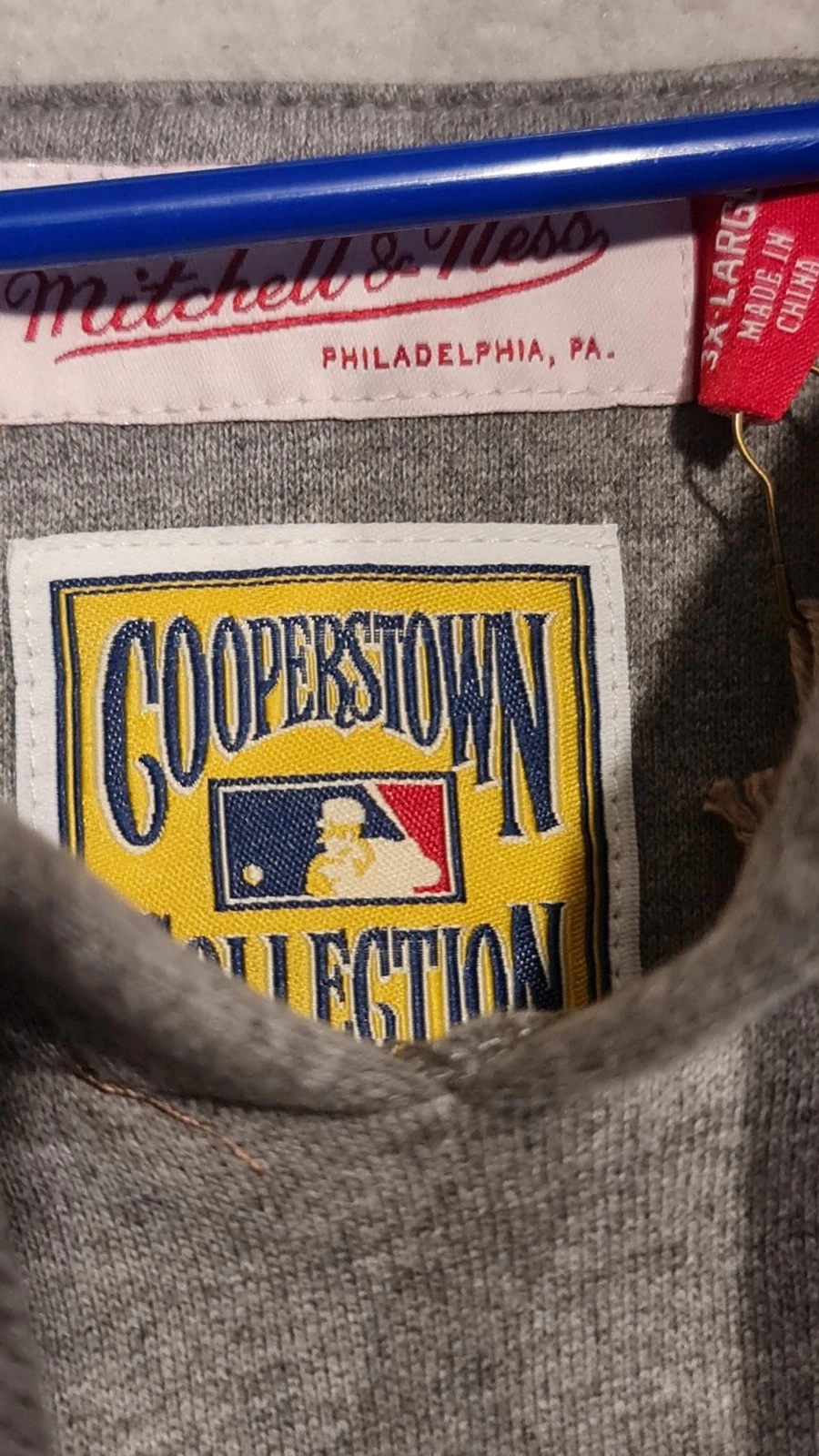 Felpa con cappuccio Mitchell And Ness Chicago White Sox Head Coach 3XL nuova con etichette