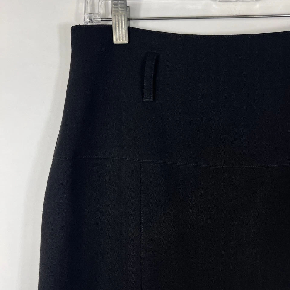 Falda lápiz envolvente para mujer talla 11 tiro alto hasta la rodilla negra Foto 2 de 4