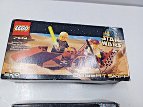 LEGO Star Wars 7104 Desert Skiff and 7110 Star Wars Landspeeder New Old Stock