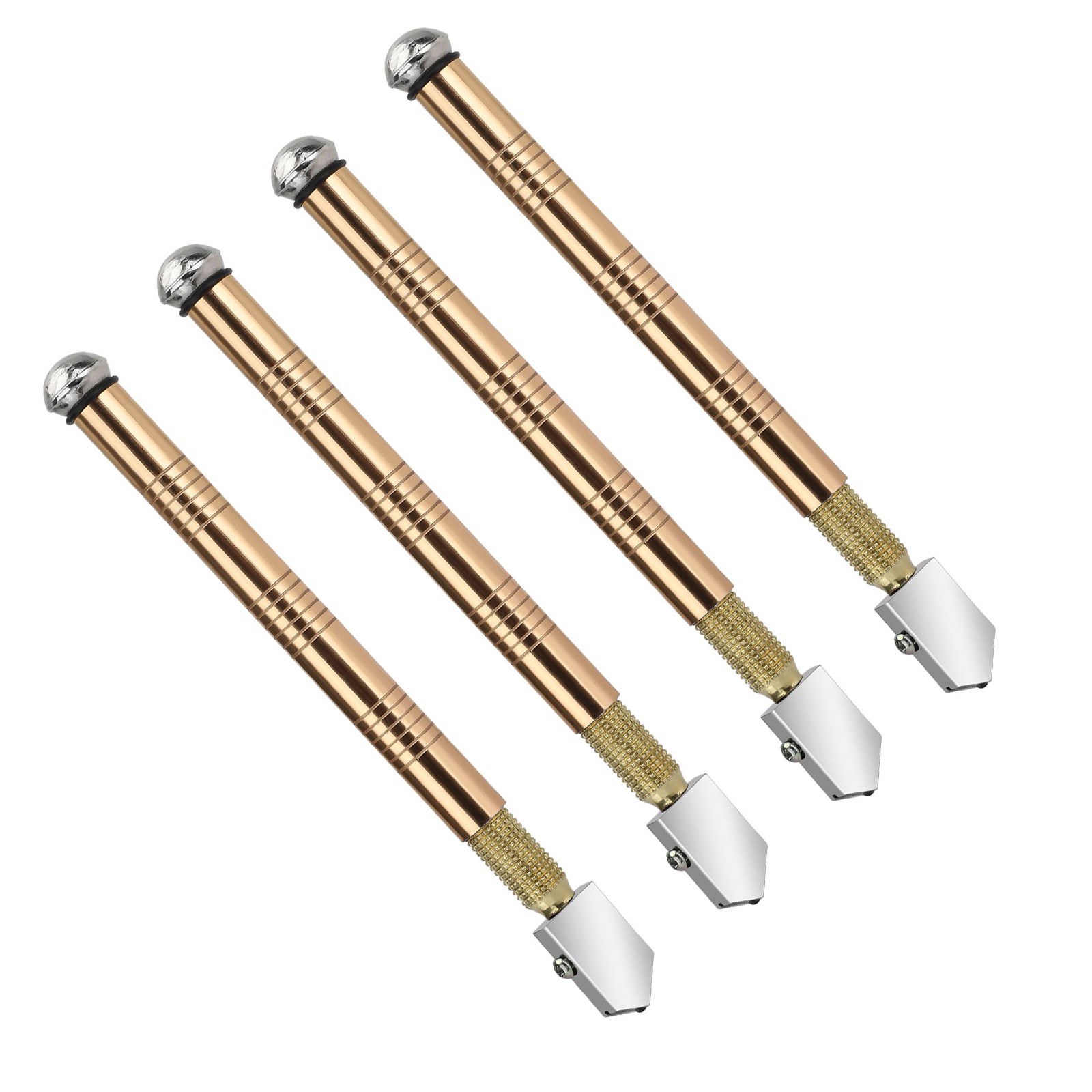 4pcs 15.5cm Professional Diamond Glass Cutter With Ergonomic and Non-slip Handle