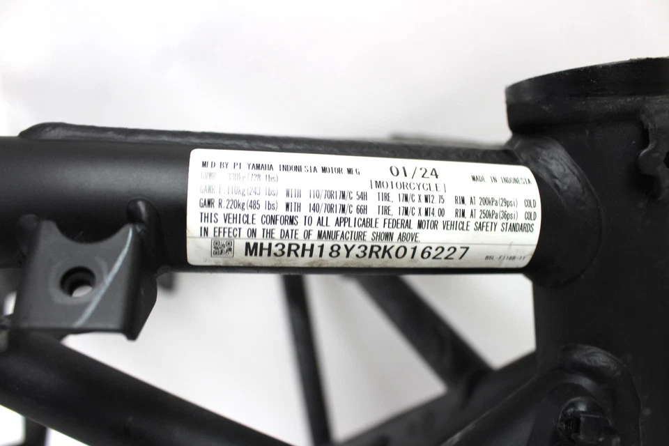 19-24 Yamaha YZF R3 Main Frame Chassis SLVG Foto 3 de 4