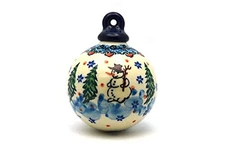 Polish Pottery Ornament - Ball - Unikat Signature U4661