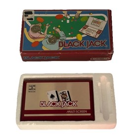 Vintage 1985 NINTENDO GAME & WATCH Black Jack Multi Screen Handheld BJ-60 w/Box