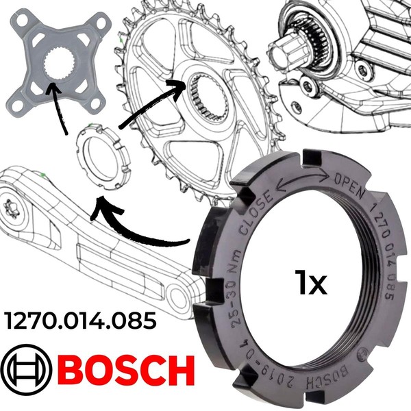 Bosch Ebike Motor Kettenblatt Spider Lockring Perf Cargo Cx Speed Gen4 Gen5-image