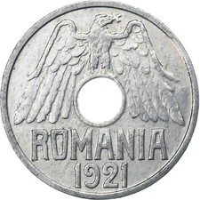 [#135574] Romania, Ferdinand I, 25 Bani, 1921, Le Locle, Aluminum, EF, KM:44