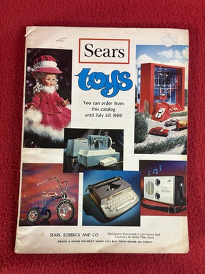 #ad 1969 SEARS CATALOG OF TOYS 170 PGS ALL TOYS KIDS BARBIE MARX MEGO DOLLS GI JOE $65.00