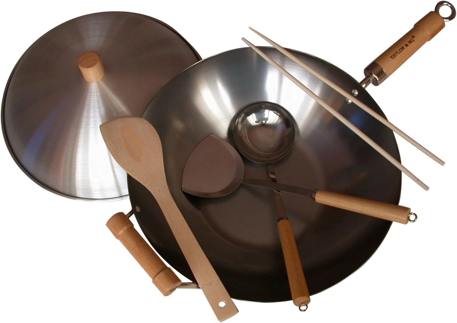 Classic Wok Set 14" Carbon Steel