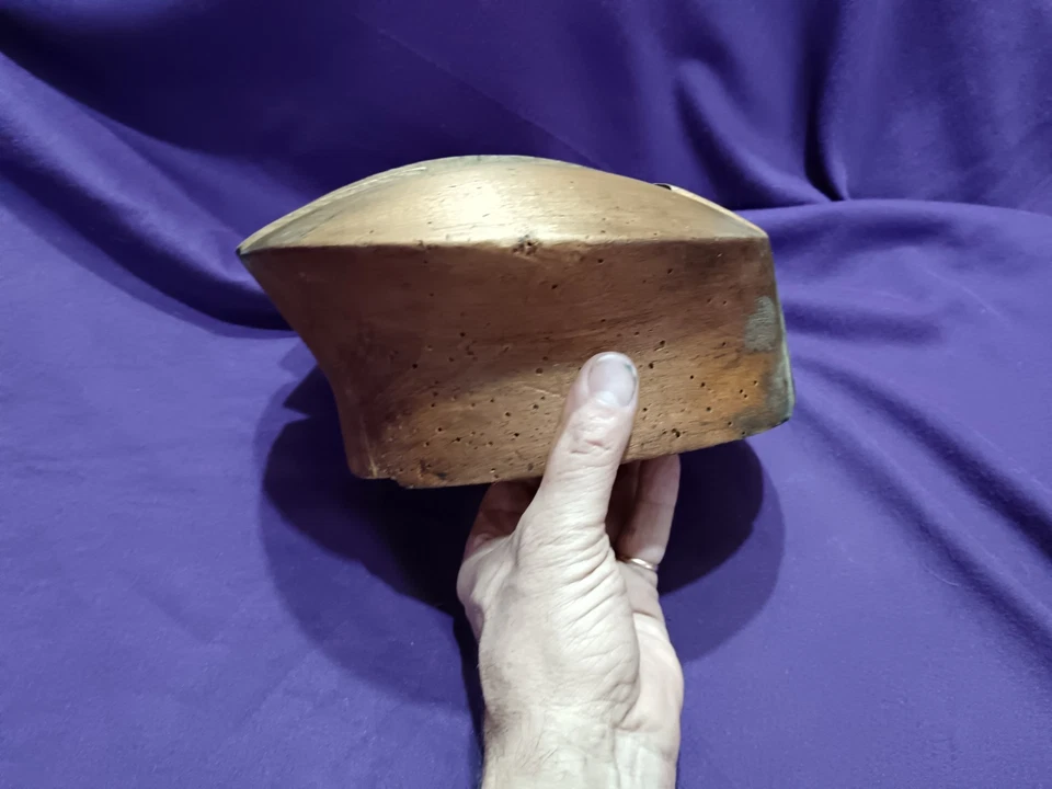 FORME A CHAPEAU - BOIS - OUTIL DE METIER - MODISTE CHAPELIER - 5 pièces. - Photo 4/4
