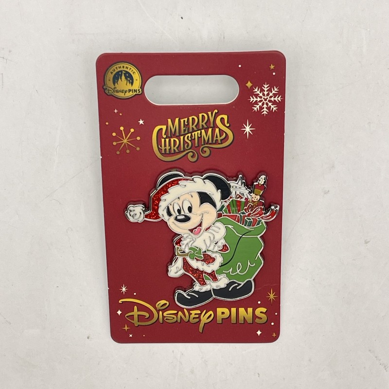 Disney Pins Merry Christmas 2025 Mickey Mouse Glitter Collectors Pin