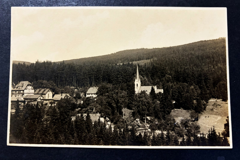 VTG POSTCARD panoramic photo Schierke Germany Harz Mts photo UNPOSTED