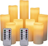 LED Kerzen Set 9 Flammenlos Batteriebetrieben EchtwachssäUle Fernbedienung