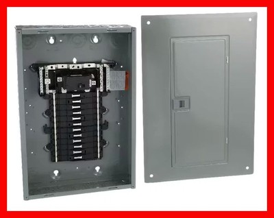 Square D-QO 100 Amp-24 Spaces 24 Circuit-Indoor Load Center-Main Breaker+Cover