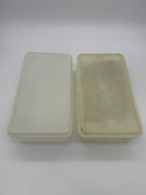 Vintage Tupperware Rectangular Storage Containers Set of 2 USA