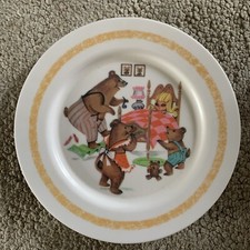 Vintage 1970's Oneida Deluxe Goldilocks and 3 Bears Melamine Plate.