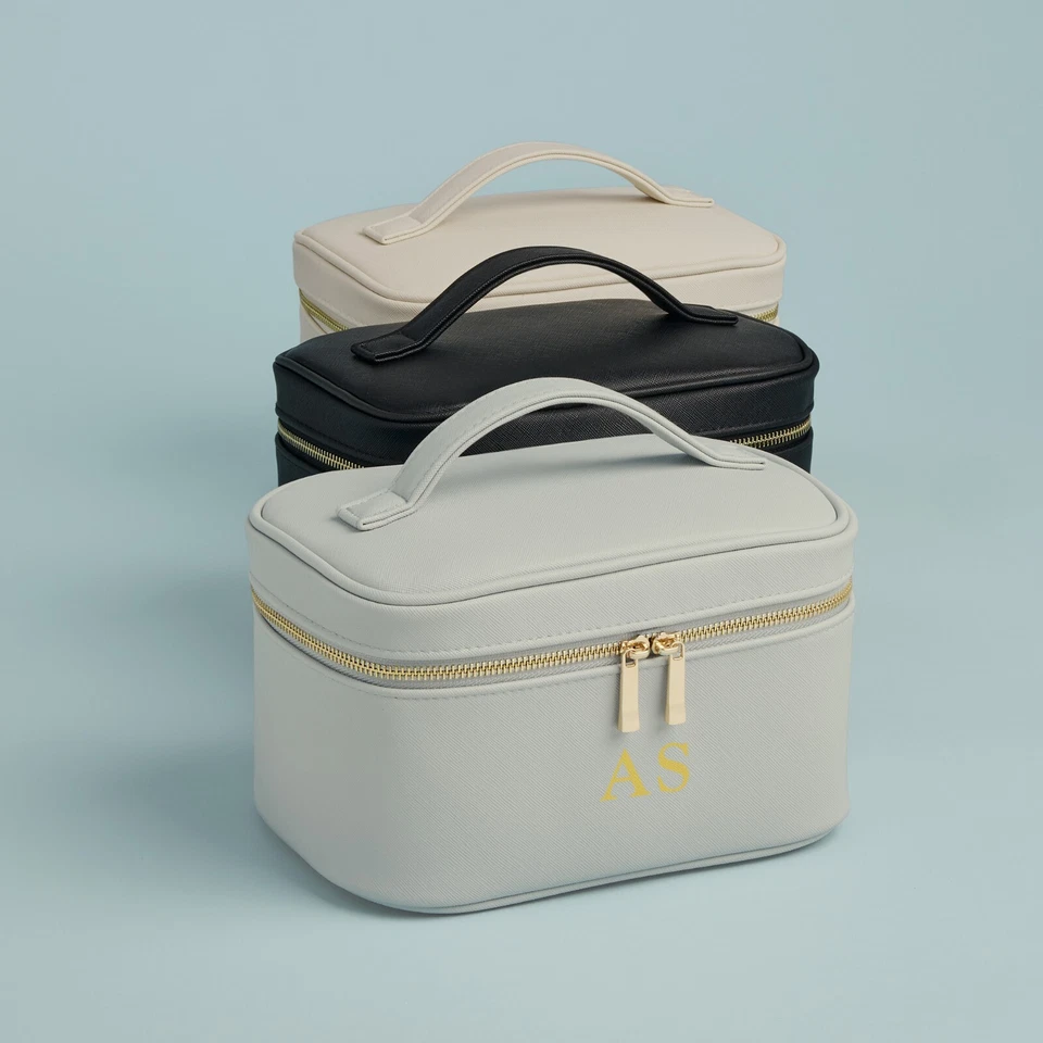 Personalised Vanity Case, Custom Cosmetic Toiletry Makeup Bag Jewellery Box - Image 4 of 4