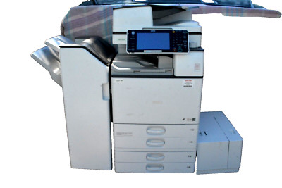 Ricoh MP 5054 Black/White Copier Printer Scanner w/ External Stapler Finisher