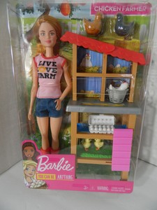 Details About Barbie Chicken Farmer You Can Be Anything Doll Chicken Coop Playset W Chicks