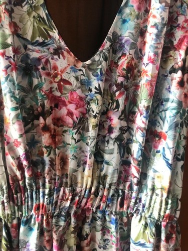 Abito vestito fiori Zara velato nero | eBay