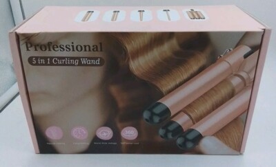 Bestope Pro Beach Waver Curling Iron Wand 5 In 1 Interchangeable Wands 3 Barrel