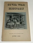 CIVIL WAR HISTORY, ILLUSTRATED COVER, JUNE 1960.