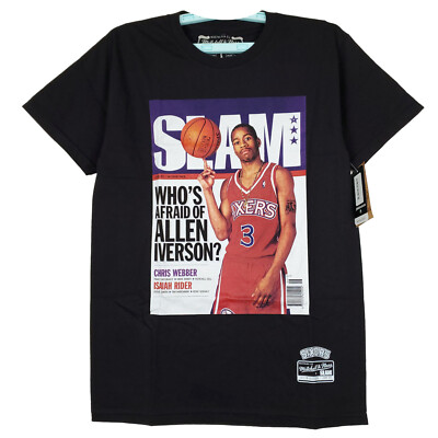 SLAM Allen Iverson 76ers Mitchell Ness NBA S Small Shirt Black