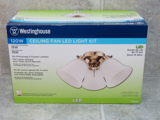 Westinghouse 7785000 Three Led Cer Ceiling Fan Light Kit Oil Rubbed Bronze For - Westinghouse 120w Ceiling Fan Led Light Kit