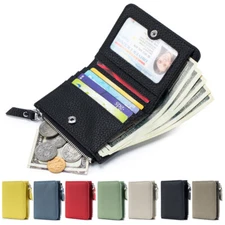 Genuine Leather Minimalist Bifold Wallets For Men RFID Blocking Slim Mens Wallet