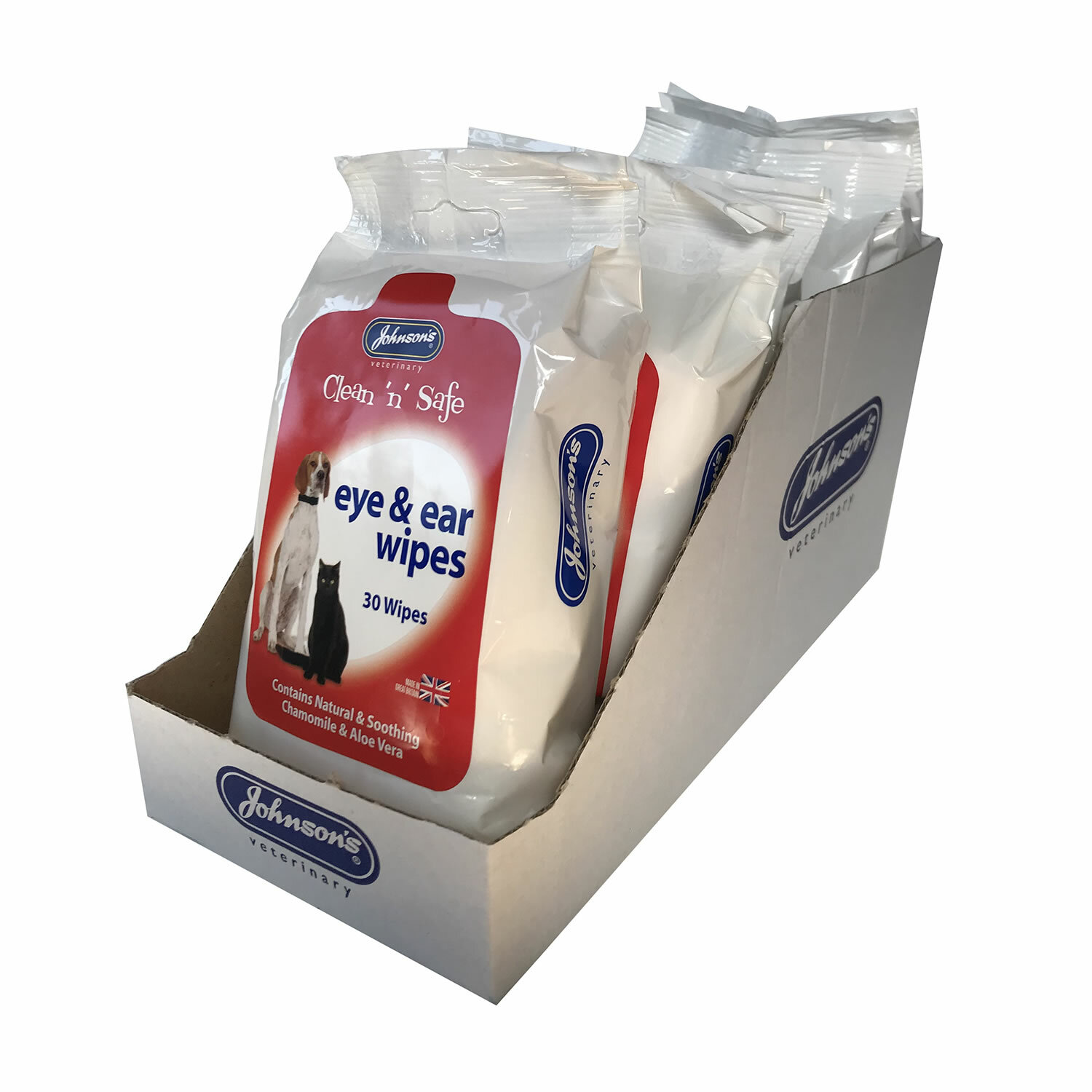 Johnson's Clean & Safe Eye & Ear Wipes (Chamomile & Aloe Vera) 30 Wipes Pack