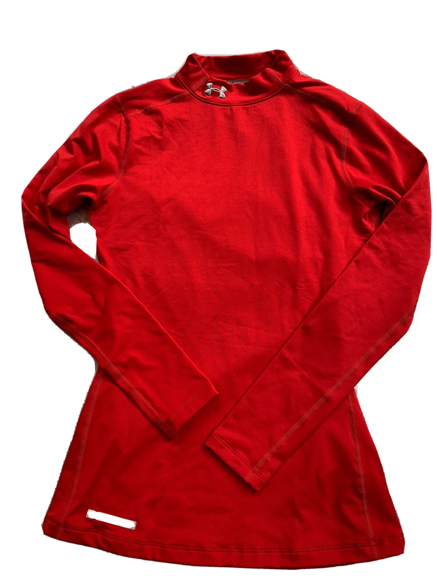 NWOT Under Armour Women s Coldgear Fitted Long Sleeve Shirt Red