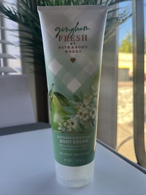BATH AND BODY WORKS - GINGHAM FRESH - ULTIMATE HYDRATION BODY CREAM - 8 OZ