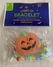 Halloween Light Up Bracelet Pumpkin NEW
