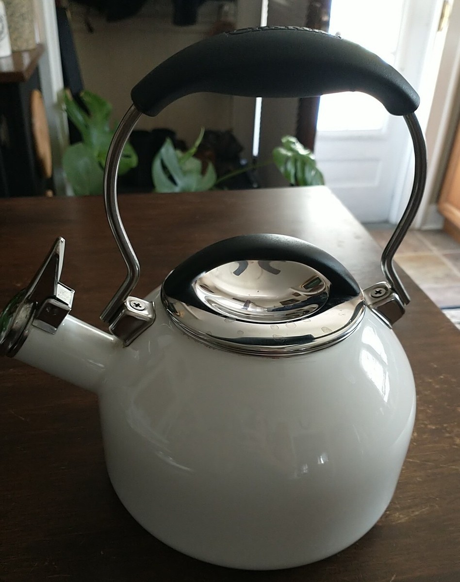 Steel Enamel Chantal Vintage Tea Kettle White CHANTAL 