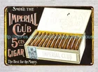 vintage signs for sale Imperial Club Cigar metal tin sign