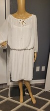 Chaps Womens White Dress Size Xl/TG/EG